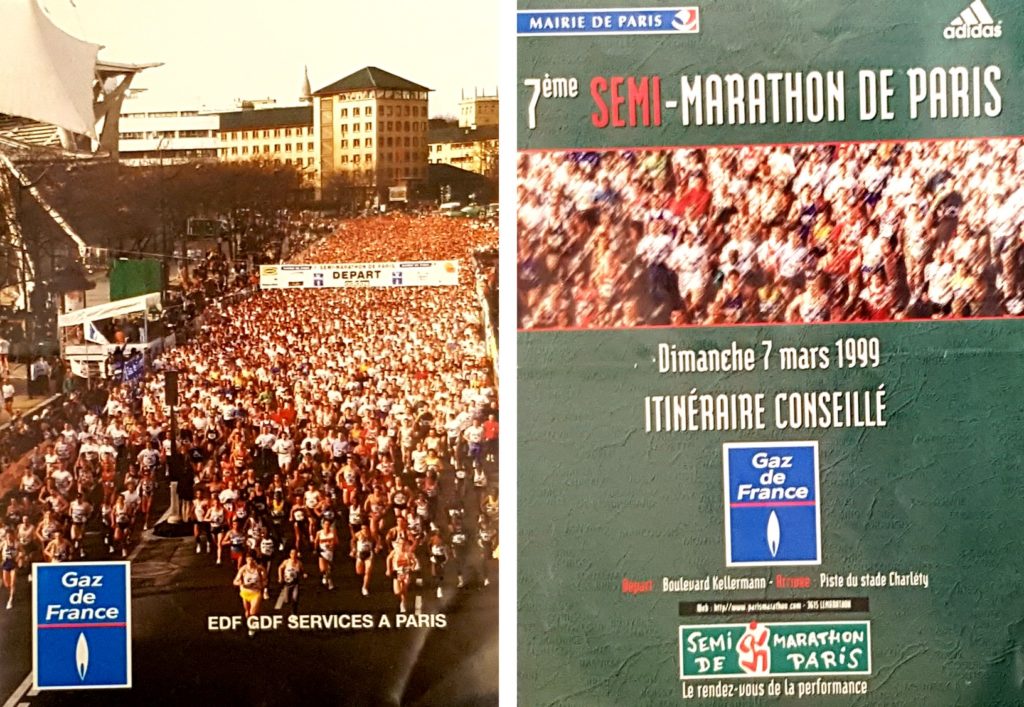 Start of the Paris half marathon 1999 