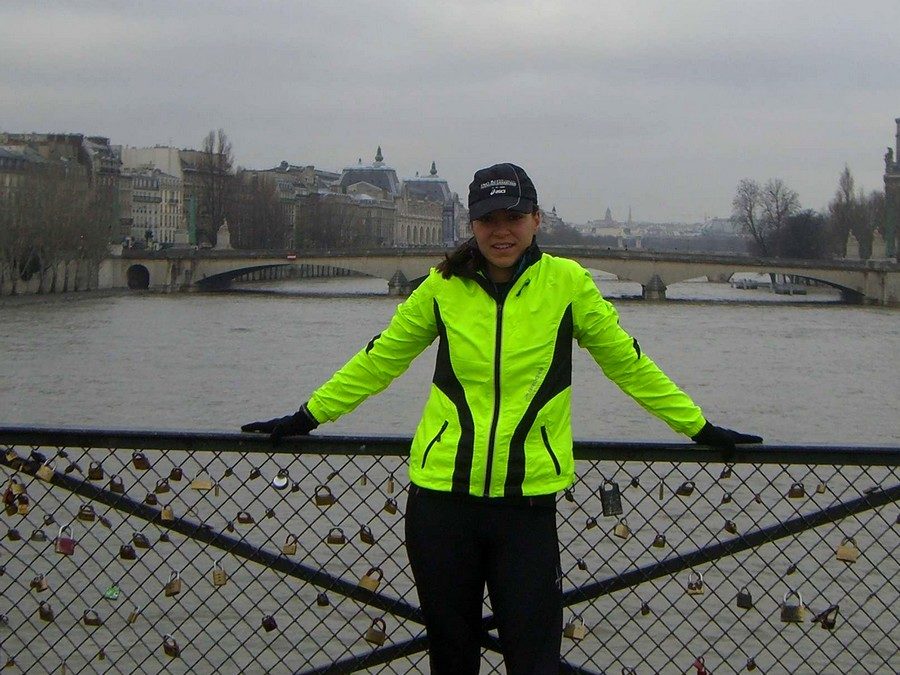 Une pause sur le pont des Arts durant notre sortie longue