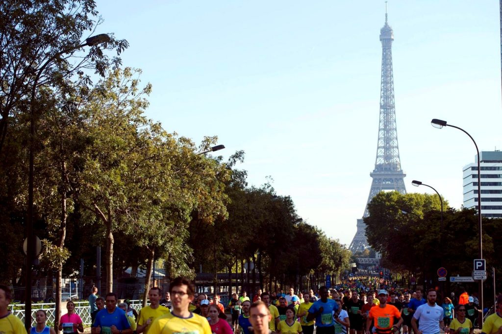 Start at the foot of the Eiffel Tower