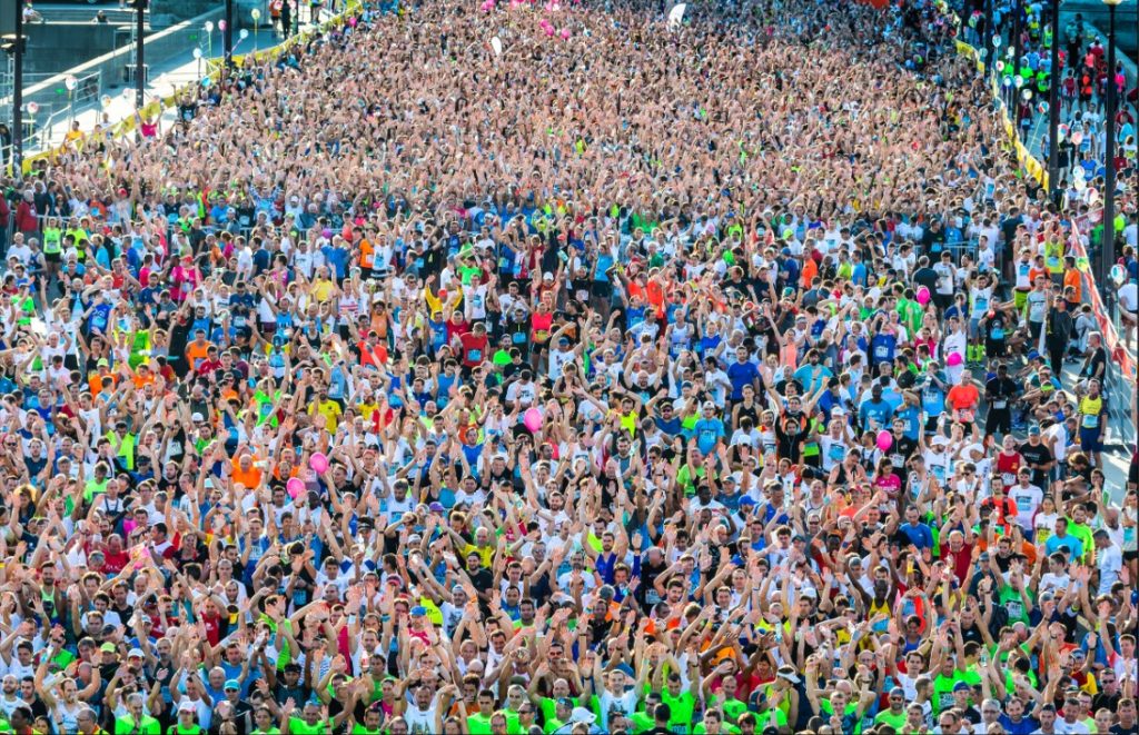 Le départ des 20 km de Paris