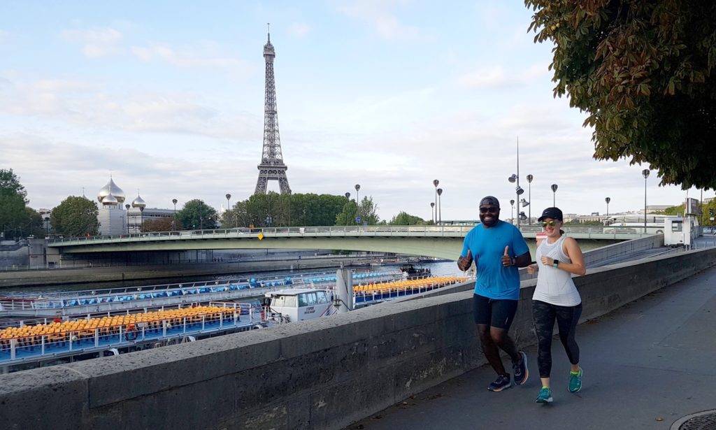 Click on the picture for a larger view Robert and Nicole along the Seine