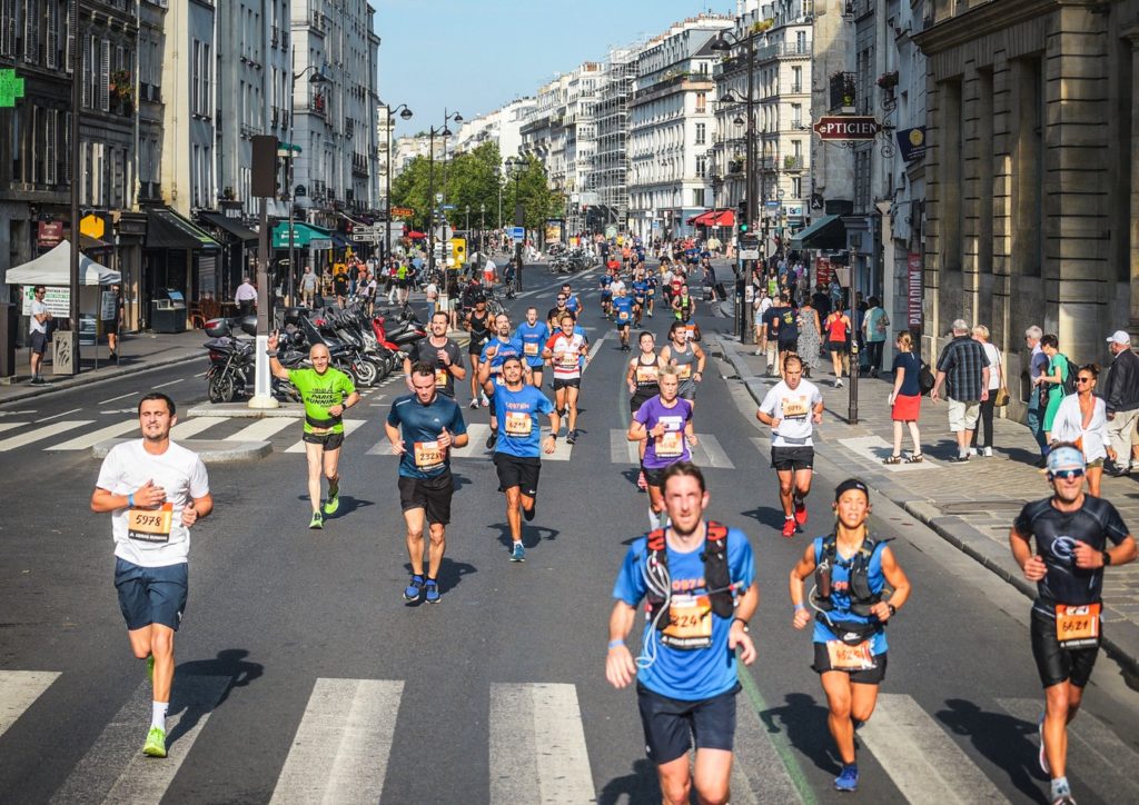 Paris Half-Marathon 2021 (September) - End of the course on rue Saint-Antoine