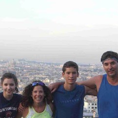 Climbing to the Butte Montmartre to see the view from the Sacré Coeur early in the morning