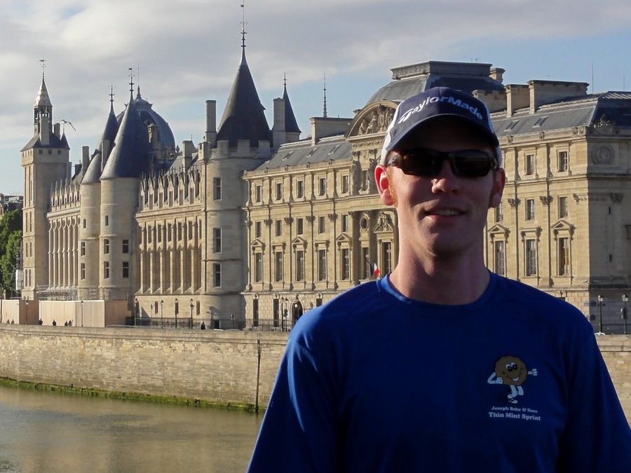 In front of the renewed Conciergerie with Greg