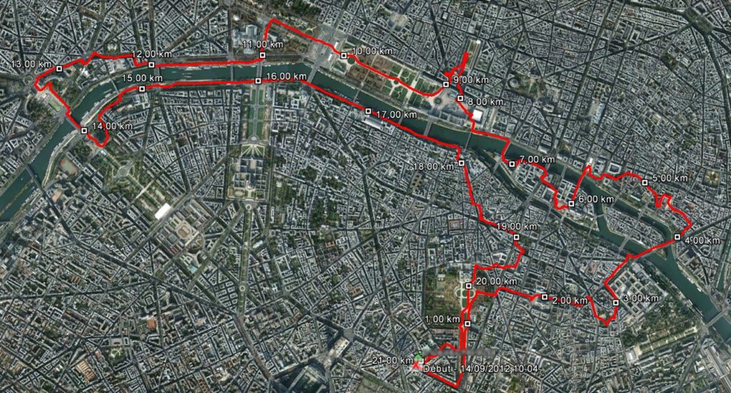 Paris Running Tour - Running 14-09-2012