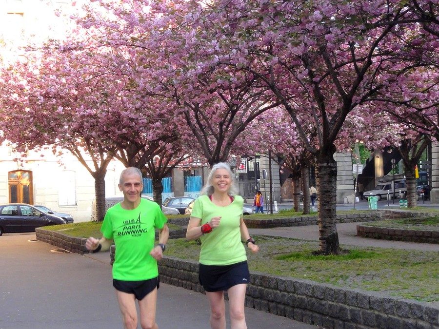 Running in April in Paris