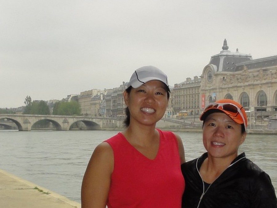 Running in the Parisian Passages with Michelle and Susan