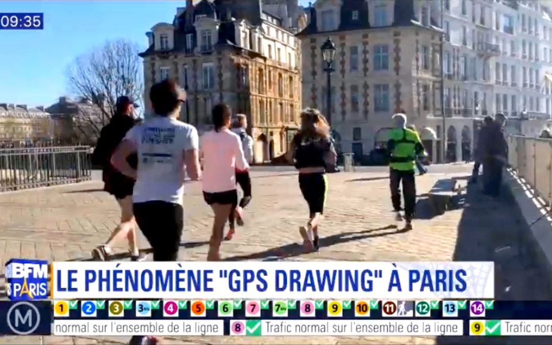 GPS drawing in Paris with Paris Running Tours